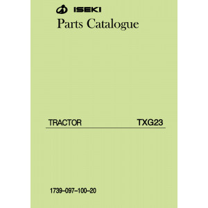 Iseki Traktor TXG23 Parts Catalogue