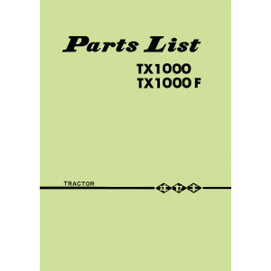 Iseki Traktor TX1000 & TX1000F Parts Catalogue