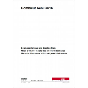Aebi CC16 Combicut Betriebsanleitung und Ersatzteilliste