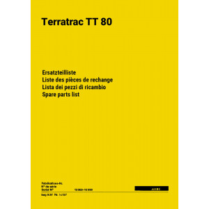Aebi TT80 Terratrac Ersatzteilliste