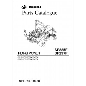 Iseki Traktor SF225F & SF237F Parts Catalogue