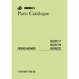 Iseki Traktor SGR17 SGR19 SGR22 Parts Catalogue