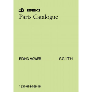 Iseki Traktor SG17H Parts Catalogue
