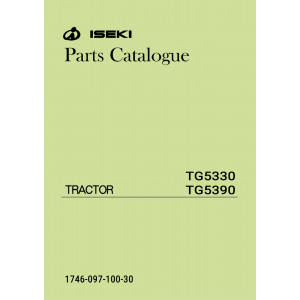 Iseki Traktor TG5330 & TG5390 Parts Catalogue
