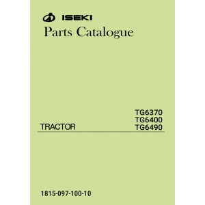 Iseki Traktor TG6370 TG6400 TG6490 Parts Catalogue