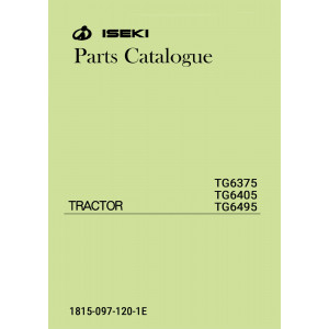 Iseki Traktor TG6375 TG6405 TG6495 Parts Catalogue