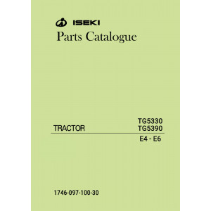 Iseki Traktor TG5330 & TG5390 Parts Catalogue