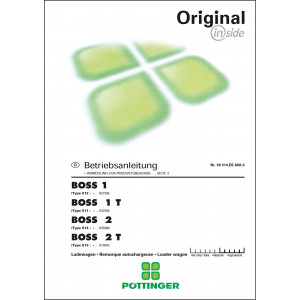 Pöttinger BOSS 1 und 2 Modelle Betriebsanleitung