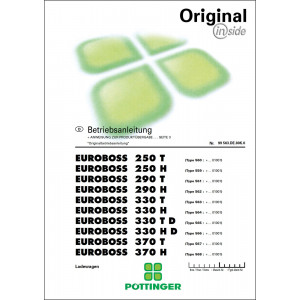 Pöttinger EUROBOSS 250 290 330 370 Modelle Betriebsanleitung