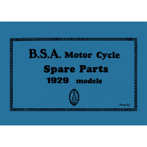 BSA Motor Cycle Spare Parts & Replacement Parts 1929