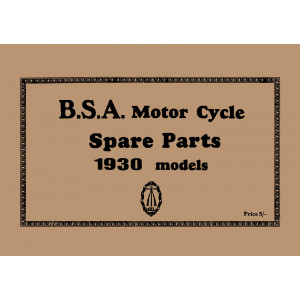 BSA Motor Cycle Spare Parts & Replacement Parts 1930