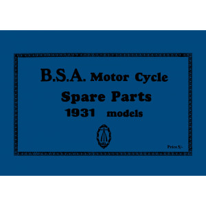 BSA Motor Cycle Spare Parts & Replacement Parts 1931
