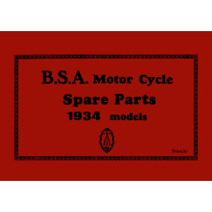 BSA Motor Cycle Spare Parts & Replacement Parts 1934