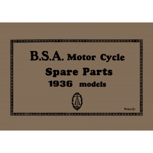 BSA Motor Cycle Spare Parts & Replacement Parts 1936