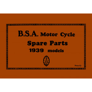 BSA Motor Cycle Spare Parts & Replacement Parts 1939