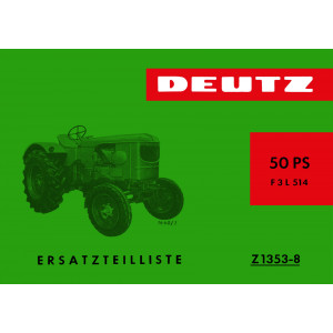 Deutz F3L514 - 50PS Dieselschlepper Ersatzteilkatalog 