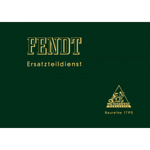 Fendt Baureihe 17PS - F17L F17L1 F17W F17W1 Ersatzteilkatalog