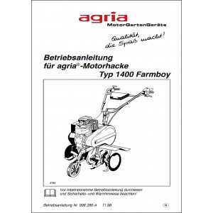 Agria 1400 Farmboy Betriebsanleitung
