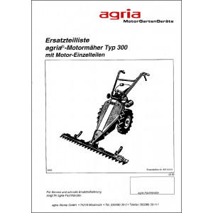 Agria 300 Ersatzteilkatalog
