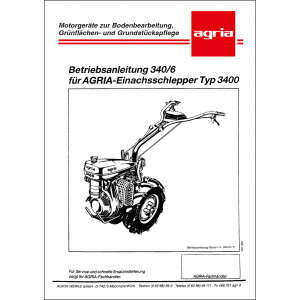Agria 3400 Betriebsanleitung 340/6
