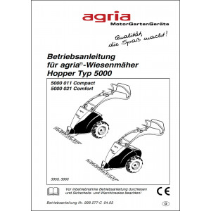 Agria 5000 011 und 5000 021 Hopper Betriebsanleitung