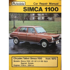 Autodata Chrysler\Talbot Simca 1100 from 1970 - Simca 1100 LS, LE, LX, ES, GLS, Special, Estate
