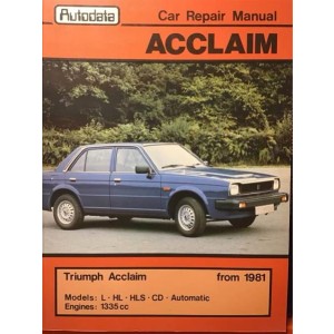 Autodata Triumph Acclaim 1981 Workshop Manual