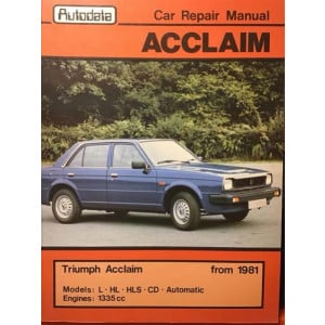 Autodata Triumph Acclaim 1981 Workshop Manual