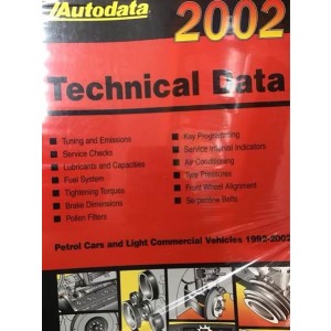 Autodata Technical Data 2002 - petrol cars and light trucks from 1992-2002