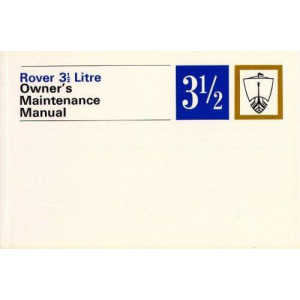 Rover 3.5 Litre Owner Maint Mnl