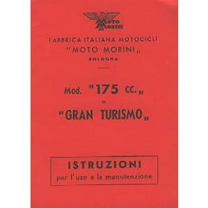 Moto Morini 175cc und Gran Turismo, Istruzioni