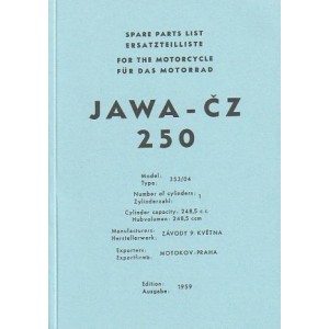 Jawa-CZ Motorrad 250, Typ 353/04, Ersatzteilkatalog