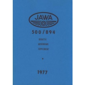Jawa 894, 500 ccm, Speedway-Motorrad, Betriebsanleitung mit Abbildungen, Ersatzteilkatalog (Ergänzung zu älterer Ausgabe)