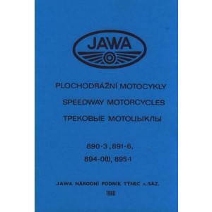 Jawa 890-3, 891-6, 894-0(1), 895-1 Speedway-Motorrad, Betriebsanleitung und Ersatzteilkatalog