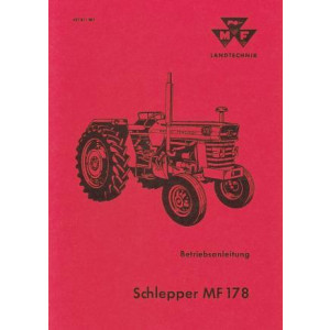 Massey-Ferguson MF 178, Betriebsanleitung
