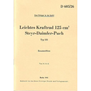 Puch Kraftrad 125 ccm, Ersatzteilkatalog