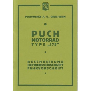 Puch 175 (1926), Betriebsanleitung