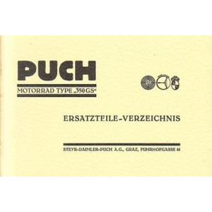 Puch Motorrad, Type 350 GS, Ersatzteilkatalog