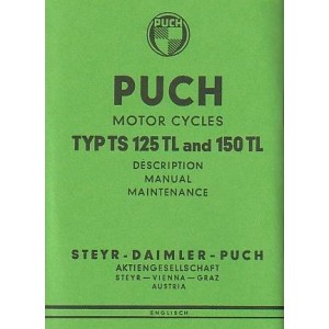 Puch Motorcycle TS 125 TL, 150 TL maintenance and repair manual