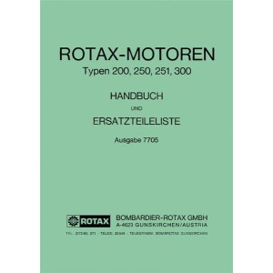 Rotax 200, 250, 251, 300, Motoren, Handbuch und Ersatzteilliste