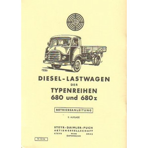 Steyr Diesel-Lastwagen, Typen 680 und 680z, Betriebsanleitung