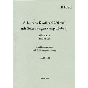 Zündapp KS750 Betriebsanleitung