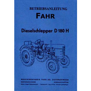 Fahr D180H Diesel-Schlepper Betriebsanleitung