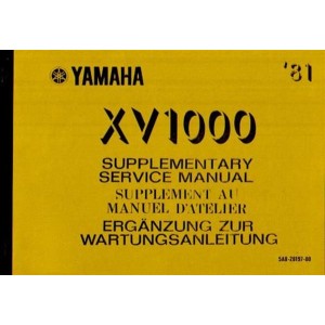 Yamaha XV1000 Ergänzung zur Wartungsanleitung