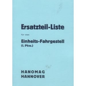 Hanomag Einheitsfahrgestell 1 Ersatzteilliste