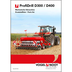 Vogel & Noot ProfiDrill D300 und D400 Mechanische Sämaschine Ersatzteilliste