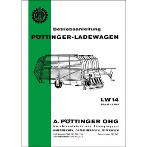 Pöttinger Ladewagen LW 14 Betriebsanleitung