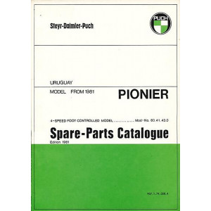 Puch Pionier, 4-Gang Fußschaltung (Ausführung für Uruguay), Ersatzteilkatalog