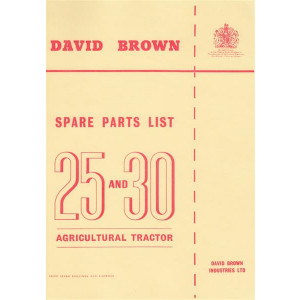 David Brown Tractor 25 und 30, Spare parts list