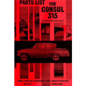 Ford Consul 315 Parts List